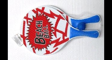 Beachbalset hout in net 23x38cm