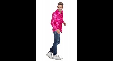 Ruche blouse satijn cyclaam