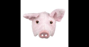 Pluchen halfmasker varken