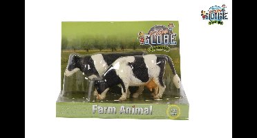 Kids Globe Farming Koe staand 1:32 (2x) zwart