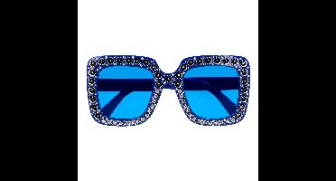 Partybril Bling bling blauw