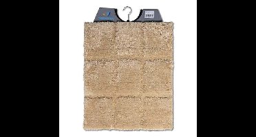 Wicotex bidetmat ruit taupe 50x60cm