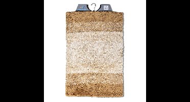 Wicotex badmat 60x90 regenboog beige wit