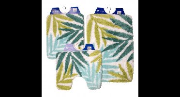 Wicotex badmat 60x90 cm wit-blauw-groen