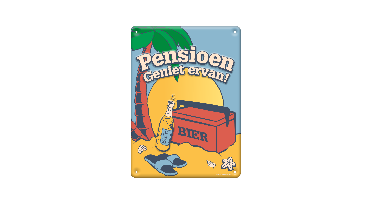Tekstbord metaal Pensioen