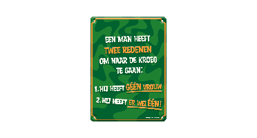Tekstbord metaal Twee redenen