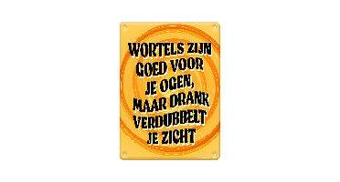 Tekstbord metaal Wortels zijn goed