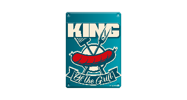 Tekstbord metaal King of the grill