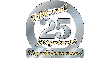 Huldeschild 25 jaar getrouwd