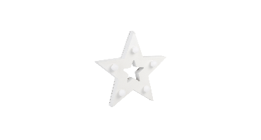 Ster met licht hoogte 17 cm breedte 17 cm