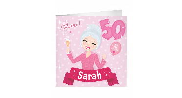 XL Greeting Cards Sarah 50