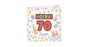 XL Greeting Cards 70 jaar