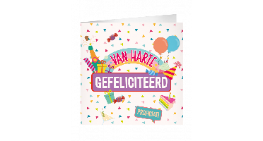 XL Greeting Cards Van harte gefeliciteerd