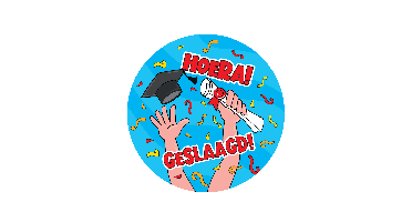 Bierviltjes geslaagd cartoon 6 stuks