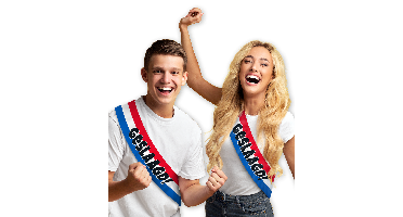Party sjerp geslaagd rood-wit-blauw