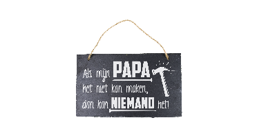Leisteen Als mijn papa het niet kan maken