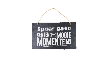 Leisteen Spaar geen centen maar mooie momenten!