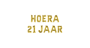 Folie ballon hoera 21 jaar