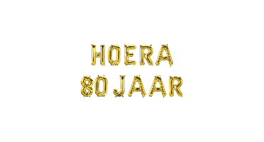 Folie ballon hoera 80 jaar