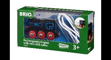 BRIO World Oplaadbare locomotief met mini USB- kabel