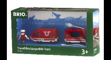 BRIO World Oplaadbare rode passagierstrein met USB kabel