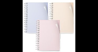 Projectboek A5 100 vel 3 tabs pastel