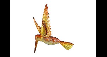 Decostar Countryfield Wandversiering Kolibri oranje