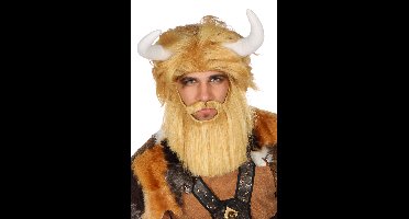 Pruik beest/viking blond
