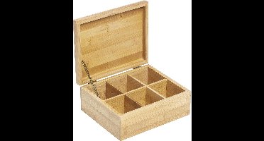 Theekist bamboe 6 vkas 21.8x18x9cm