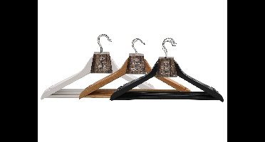 Kledinghanger hout 5 stuks assorti kleur