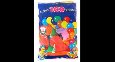 Ballonnen helium 100 x assortie