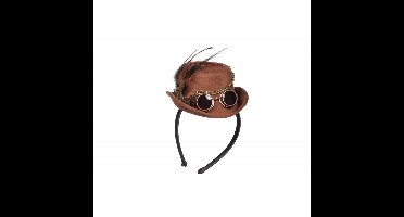 Mini hoed steampunk met bril