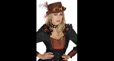 Hoge hoed Steampunk met bril