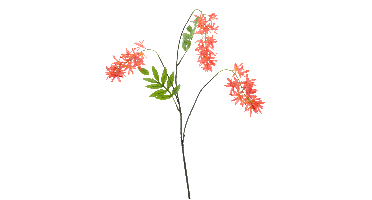 Spring flower spray red 103cm