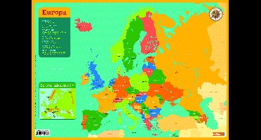 Educatieve onderleggers - Kaart Europa