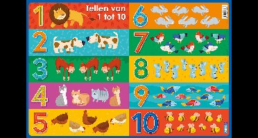 Educatieve onderleggers - Tellen van 1 tot 10