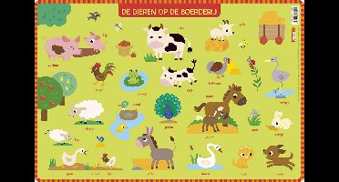 Deltas Educatieve onderleggers de dieren op de boerderij