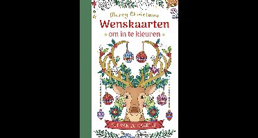 Wenskaarten om in te kleuren - Merry Christmas