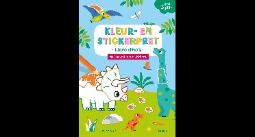 Deltas Kleur- en stickerpret - Lieve dino's vanaf 3 jaar