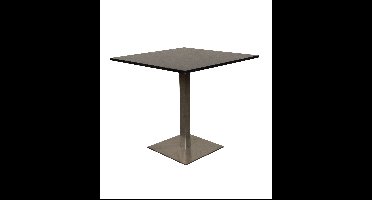 Bistro tafel 80x80 rvs graniet blad