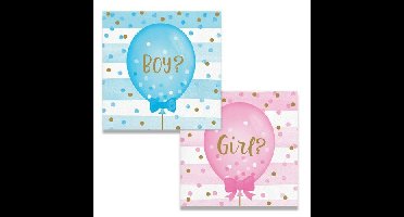 Servetten gender reveal 25cm