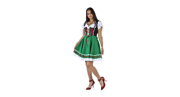 Mini dirndl zwart-groen