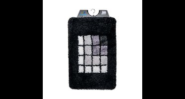 Wicotex badmat 60x90 cm. acryl zwart blok 4672-801