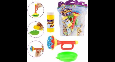 Bellenblaas trompet set 3-delig