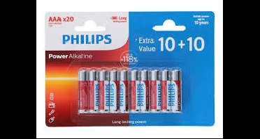 Philips batterij AAA 20 stuks LR07