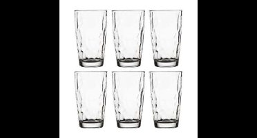 6x Stuks tumbler waterglazen/sapglazen Diamond Dof 470 ml