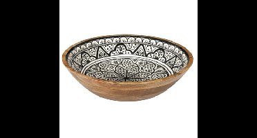 Fruitschaal/salade - serveer schaal - mango hout - D33 x H8 cm