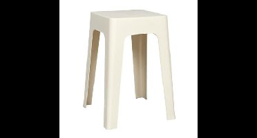 Home Deco Factory zit krukje/stoel - creme wit - 34 x 47 cm
