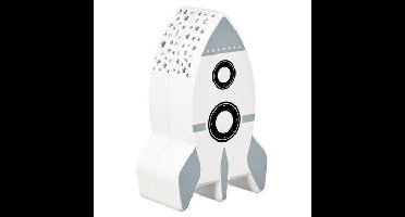 Home Deco Kids Nachtlampje - Raket met muurprojectie - 15 cm
