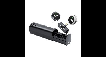 Ulanzi A21 draadloze microfoon + case Lightning - Zwart+Wit